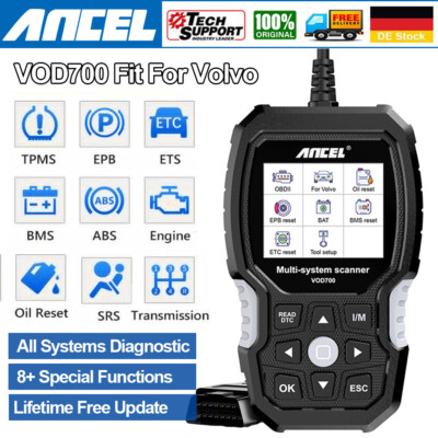 ANCEL VOD700 Profi Diagnosegerät OBD2 All System KFZ Scanner EPB fit für Volvo