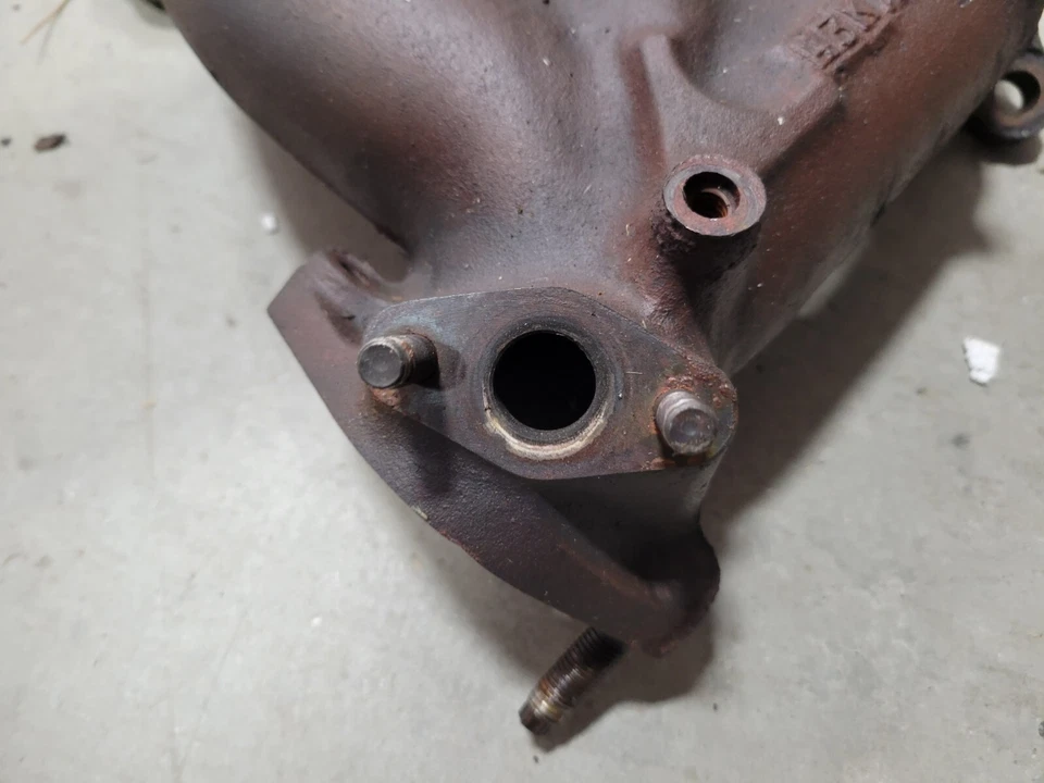 1994 Toyota Land Cruiser FZJ80 EXHAUST MANIFOLD Rear Section Back Aft - Image 3 of 4