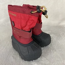 Columbia Powderbug Plus Snow Boot Toddler 6 Red Waterproof Insulated NEW