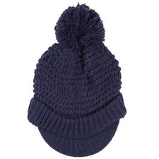 Ladies Chunky Knit Hat Bobble Pom Pom Pia Rossini Willow Design Winter Peaked