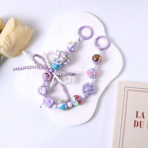Beaded Phone Lanyard Balloon Mobile Phone Chain New Mobile Phone Strap - Photo 7 sur 17