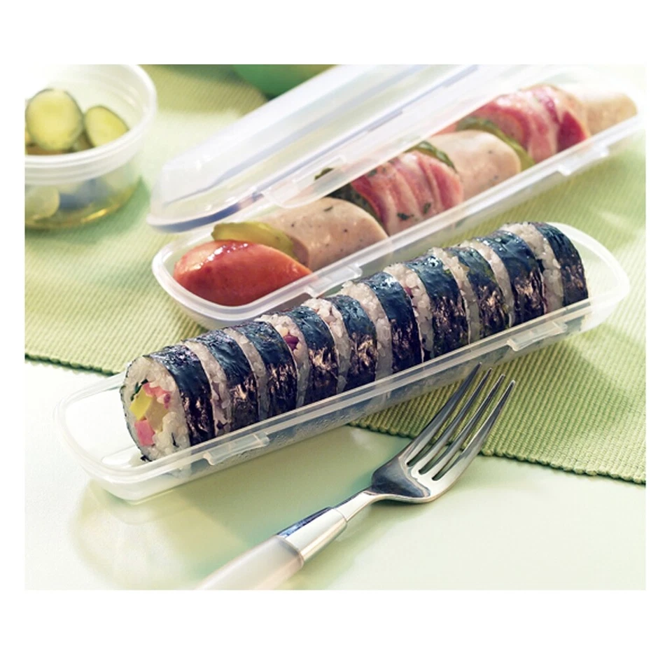 Lock & Lock Take Out Gimbap Airtight Container Sushi Roll Sausage Clear LunchBox - Image 3 of 4