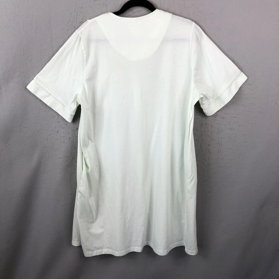 Vestido de día Barbizon Bata para mujer extra grande verde menta bordado canesú fruncido Foto 4 de 4