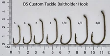 50 Octopus Baitholder down eye Fishing Hooks #1 to 5/0 tautog blackfish seabass