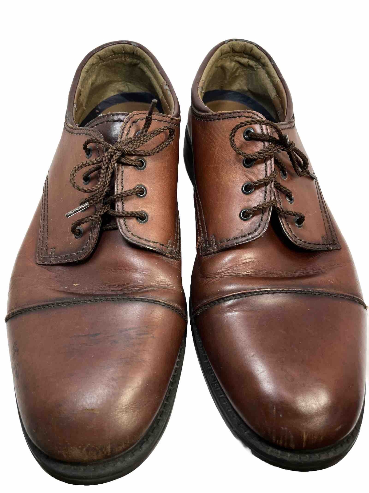 SAOLA Oxford Dockers TG 13M Gordon in pelle marrone punta a cappuccio suola antiscivolo indossate