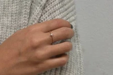 Diamond Ring, 14k Dainty Diamond Ring, Minimalist Diamond Ring, Promise Ring, 