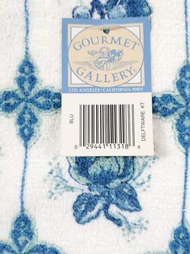 NWT Vintage Gourmet Gallery D&B Delft Blue Delftware Terry Towel Pot Holder Set - Picture 3 of 9