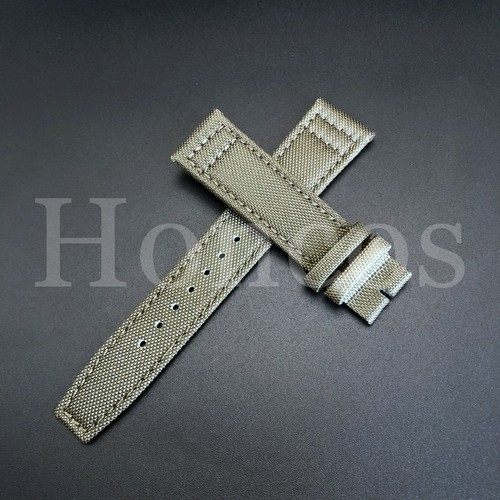 Correa de reloj de cuero de lona 20-22 mm se adapta a iwc piloto top pistola portuguesa - Imagen 7 de 111