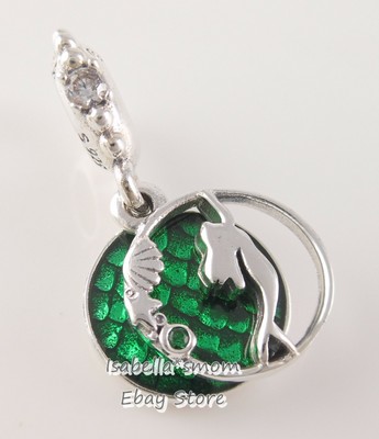 Disney Little Mermaid Ariel Authentic Pandora Green Dangle Charm 798231cz New Ebay