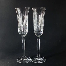 MIKASA PARK AVENUE CHAMPAGNE TOASTING FLUTES, Cut Lead Crystal, 9 3/4", 6oz, 2PC