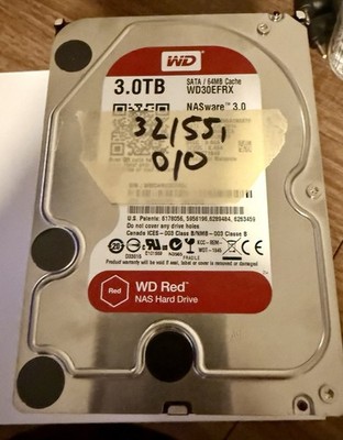 Healthy mid-low hours Western Digital Red 3TB WD NAS 3.5  HDD