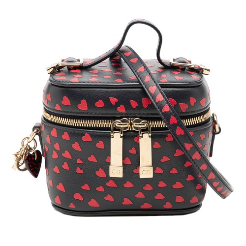 Dior Micro Lambskin Heart Print Lady Vanity Case | Pre-Loved | Authenticated