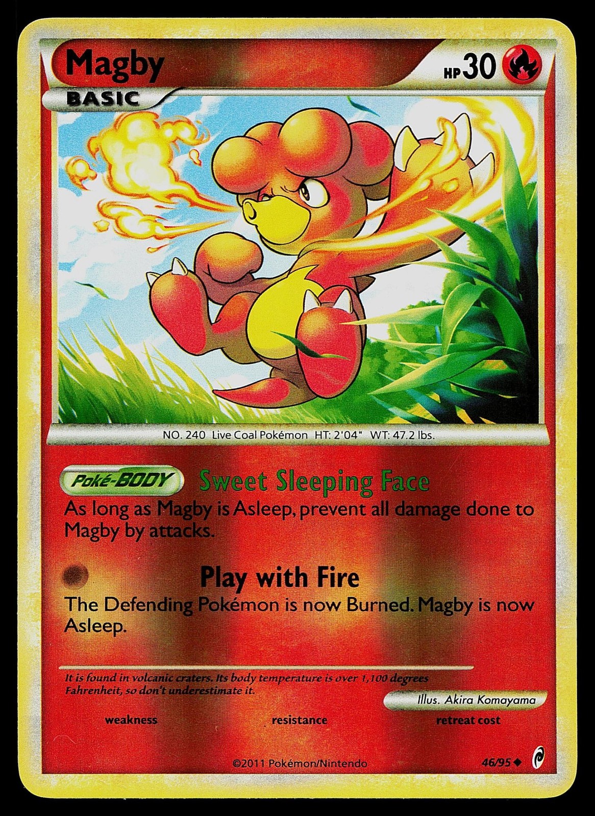 Pokemon Card - Magby Call of Legends 46/95 Reverse Holo Uncommon