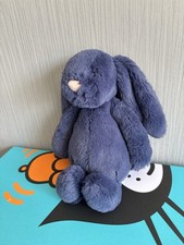 Jellycat Small Bashful Navy Bunny Excellent Displayed Only Condition