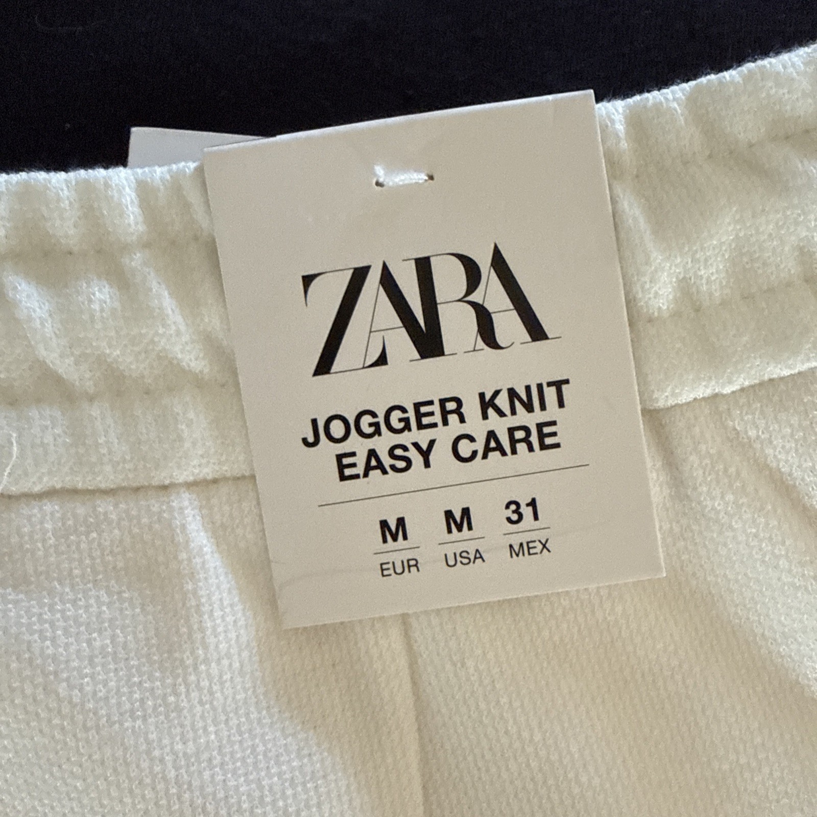 NWT ZARA Men’s Textured Drawstring Waist Shorts Cream Size Medium thumbnail 5