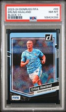 2023-24 DONRUSS FIFA ERLING HAALAND #89 BLACK 1/1 PSA 8 MANCHESTER CITY