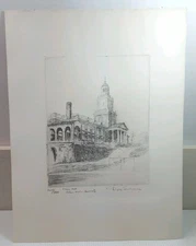 Don Swann Hand Pencil Signed & Numbered 204of300 Etching  Baltimore John Hopkins