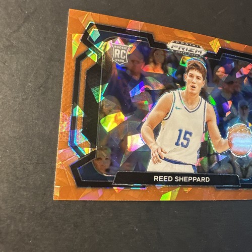 2024 Draft Picks Orange Cracked Ice Prizm Rookie Variation #21 Reed Sheppard RC - Picture 2 of 4