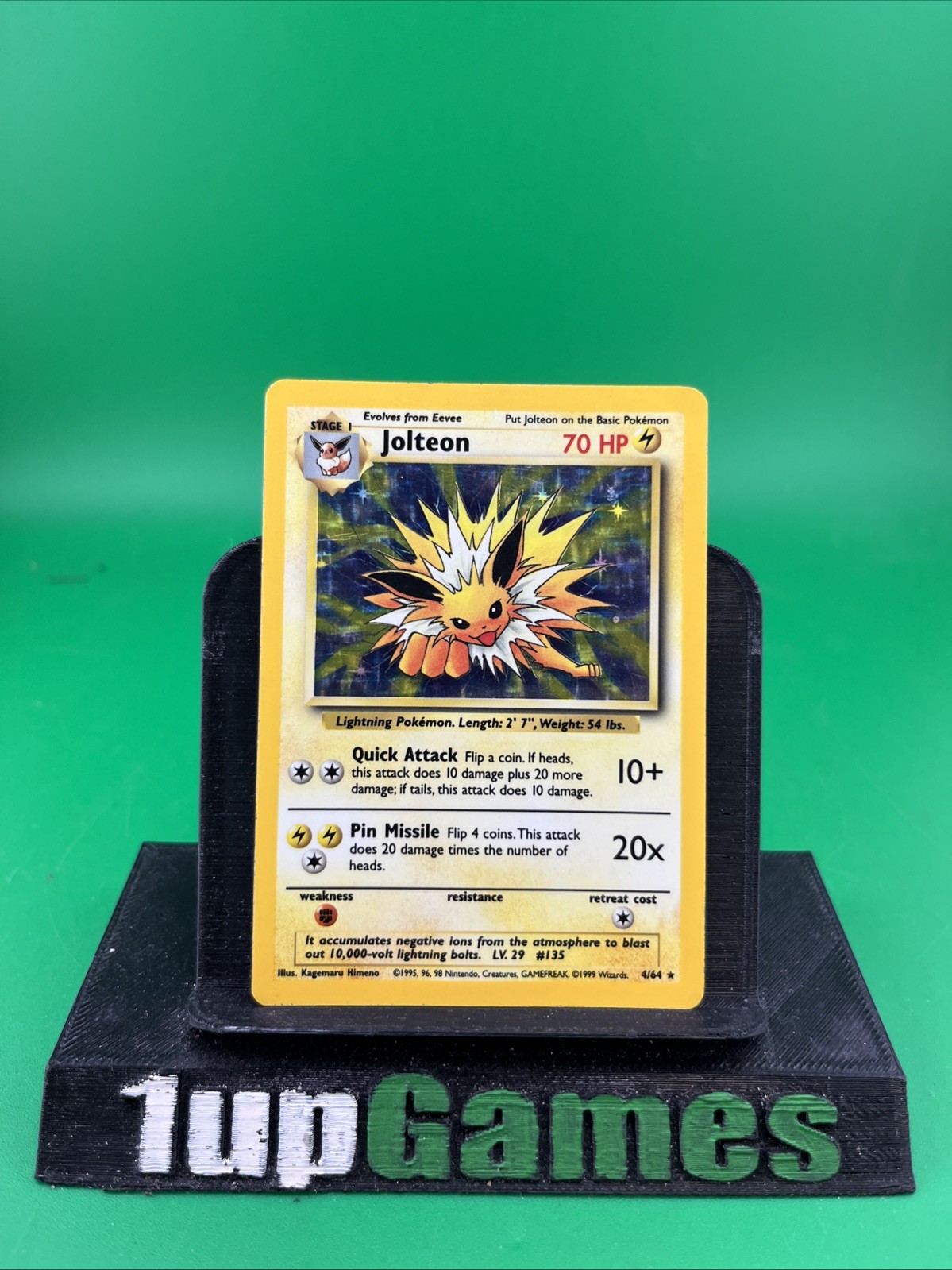 Pokemon Card Jungle Jolteon 4/64 No Set Symbol Misprint Holo Rare