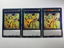3 x Nummer 100: Numeronendrache BLCR-DE084 Secret Rare 1. Auflage YuGiOh Playset NM