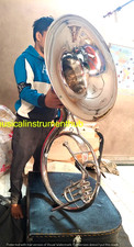 SOUSAPHONE 22 "BELL MADE OF BRASS IN CHROME POLISH+MOUTHPC+ CASE BOX + FREE SHIP