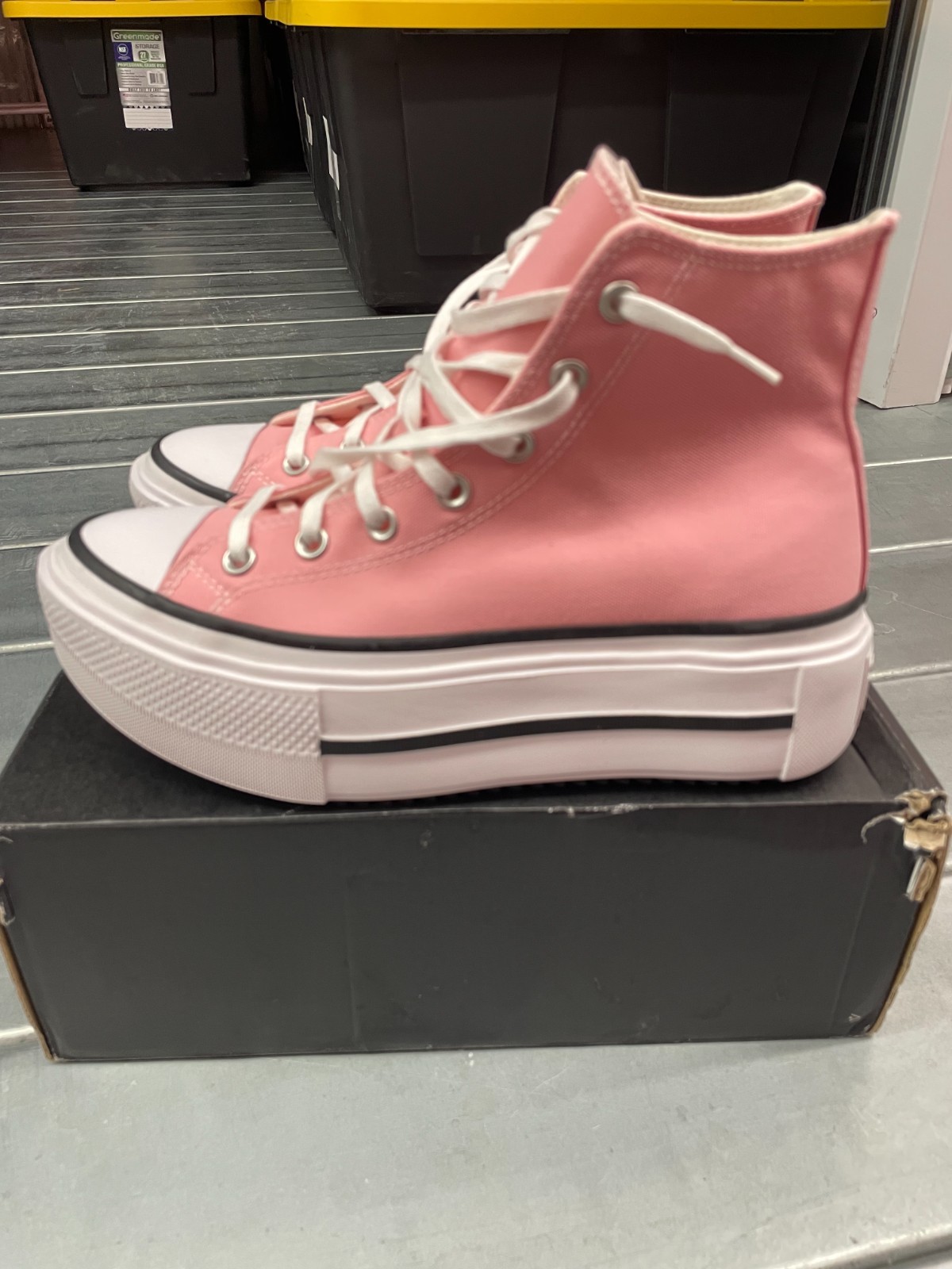 Converse Chuck Taylor All Star Lift Double Stack Womens 9.5 Pink Platform