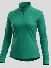 Under Armour XL Teal AllSeasonGear 1/4 Zip Pullover Semi Fitted Athletic Top