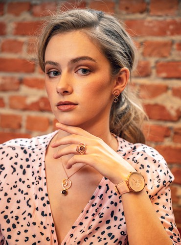 Orphelia  Damen Schmuck Set: Necklace + Earrings + Ring Rosé SET-7495/52 - Bild 11 von 18