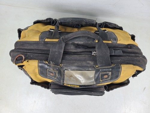 Bostitch Yellow Black Tool Bag with Waterproof Bottom (16"x9"x9") - Picture 3 of 10