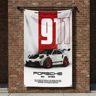 911 Garage Banner Car Flag 3x5 ft GT3RS Automotive Decor Birthday Gifts