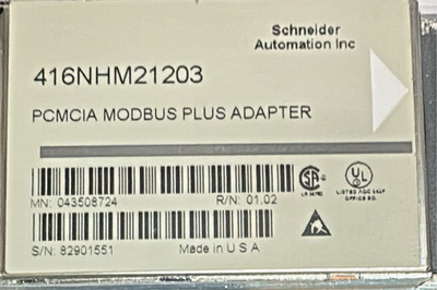 SCHNIEDER 416NHM21203 PCMCIA MODBUS PLUS ADAPTER - USED