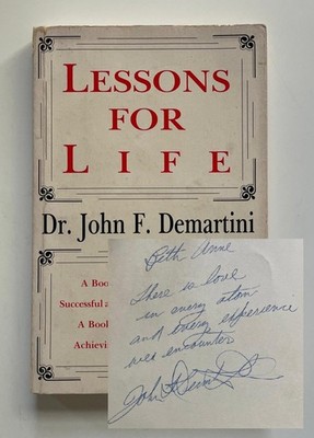 Lesson For Life John Demartini SIGNED 1985 First Edition 1st Printing PB Vtg