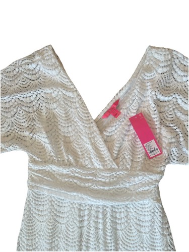 Nuevo con etiquetas Maxi Vestido Lilly Pulitzer Resort Blanco Encaje Forrado Talla M Boda Playa $258 - Imagen 6 de 12