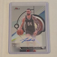 2023-24 Topps Finest Sandro Mamukelashvili Autograph Insert FA-SM  Spurs/Raptors
