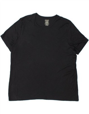 L.L.BEAN Damen T-Shirt Oberteil UK 18 XL Schwarz Baumwolle CN61
