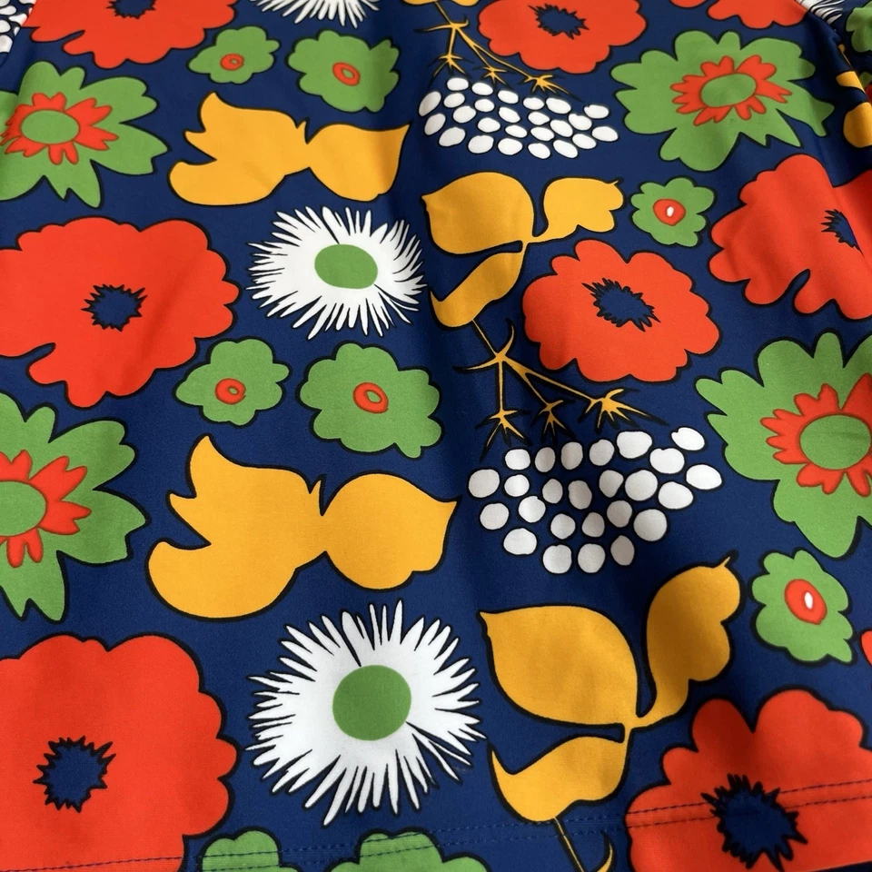Marimekko Target Girls Sz L Rash Guard Swim Shirt Paprika UPF 50+ Floral Beach - Image 3 of 4