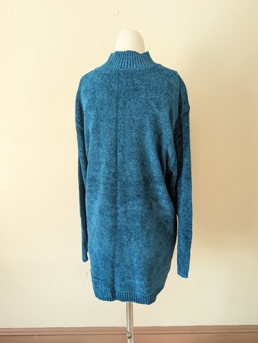 VIntage Velour Jewel Tone Sweater M Oversized Long 90s Grunge NWT Whimsigoth - Picture 5 of 14