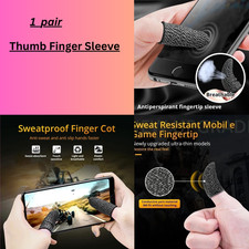 1 Pair Thumb Finger Sleeve Gaming Gloves Mobile Game Sleeve Touch Screen PUBG uk