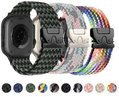 Nylon Sport Loop Armband für Apple Watch Series 2 3 4 5 6 7 8 9 10 SE + Ultra