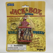 NEW Jack in the Box Keychain Vtg 1998 Pocket Mini Basic Fun 561-0 Rare NIP