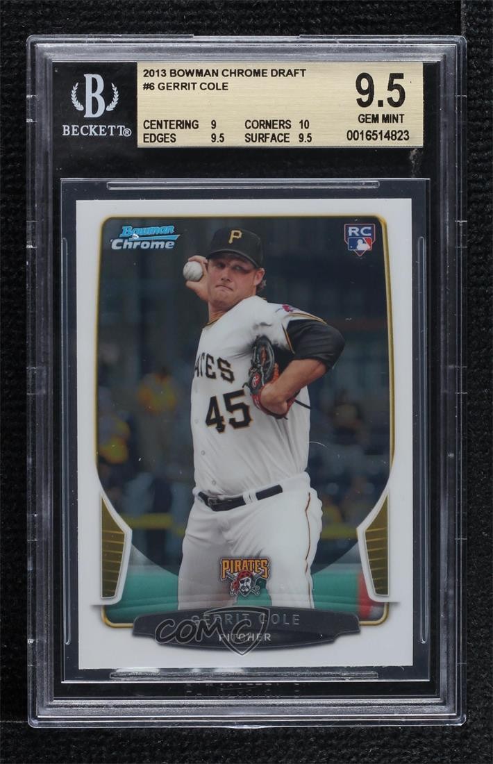 2013 Bowman Draft Chrome Gerrit Cole #6 BGS 9.5 GEM MINT 1b1g