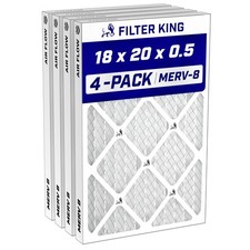 Filter King 18x20x0.5 Air Filter MERV 8, AC Furnace Filters 4-Pack