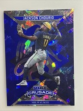2025 Panini Crusade - Crusade Jackson Chourio #100 Blue Cracked Ice