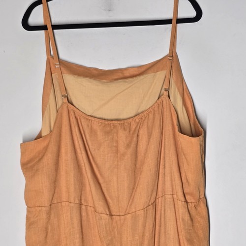 NEW Eloquii Maxi Dress Size 26 Cinched Waist Square Neck Linen Blend Vacation - Bild 6 von 10