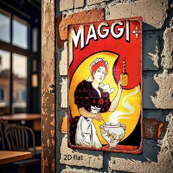 Blechschild Maggi Würze Vintage Retro Werbeschild Metallschild TEL3734 - Bild 2 von 2