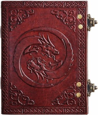 Vintage Leather Journal 7x5 Handmade Diary Notebook Double Lock 200 Blank Page