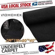 80" X 40" Black Speaker Box Carpet Auto Underfelt Carpet Resists Stains US