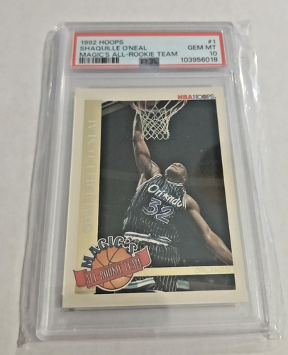 1992 Hoops Shaquille O'Neal Magic's All-Rookie Team #1 PSA 10 VERY RARE!!