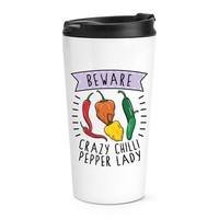 Beware VerrüCkte Chilli Pfeffer Damen Reisetasse Tasse Mutter Tag Freundin Funny