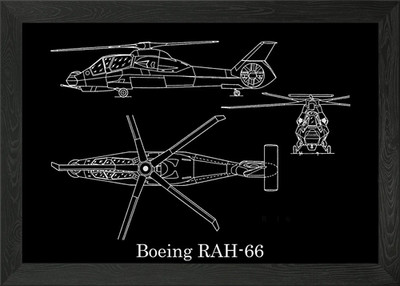 Boeing RAH66 Sikorsky gerahmtes Wandbild Poster Leinwanddruck Bild